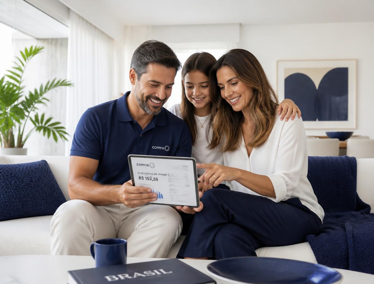 Consultoria da Volt Power analisando a conta de energia de um cliente